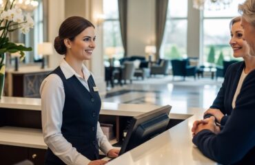 Luxury hotel reception 