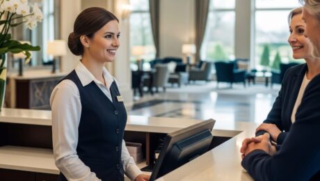 Luxury hotel reception 